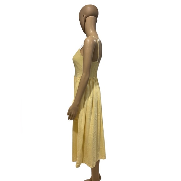 Urban Outfitter Cooperative Emilia Linen Button Midi Dress Size M - Picture 3 of 4